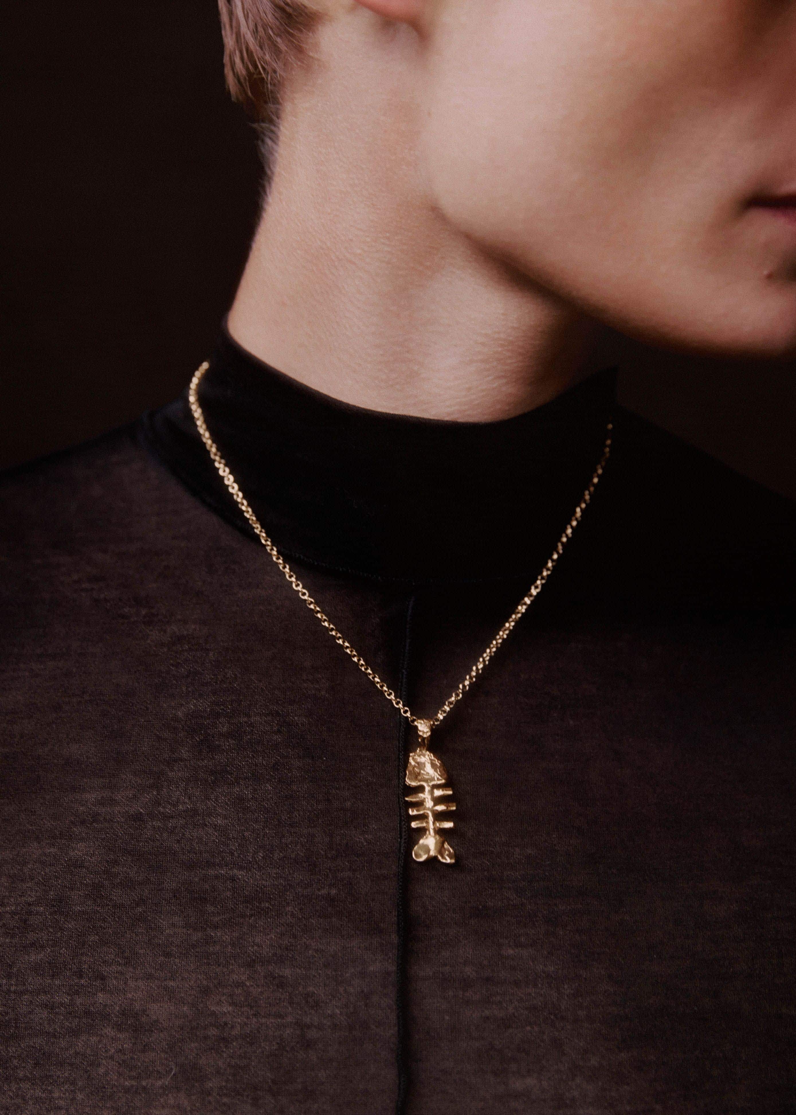 Gold Silhouette Of Summer Necklace