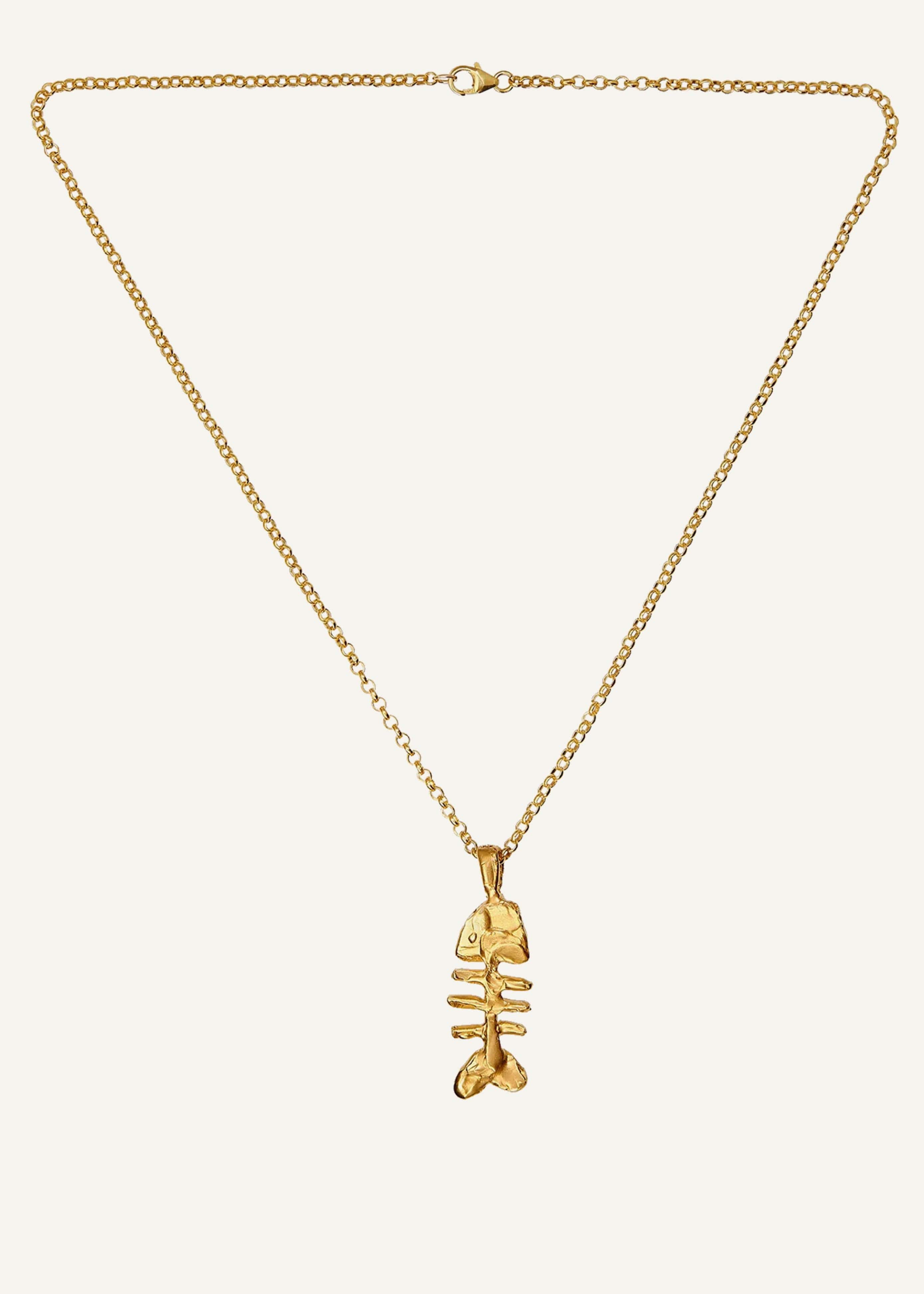 Gold Silhouette Of Summer Necklace