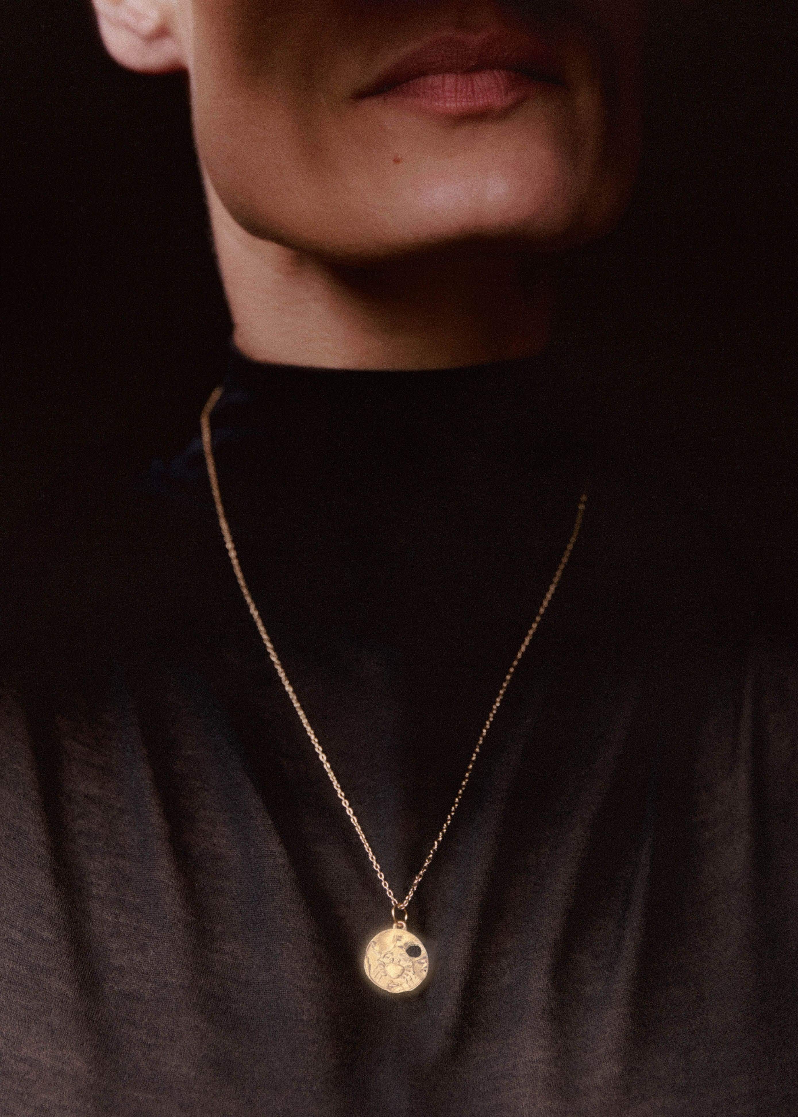 Gold Cancer Necklace